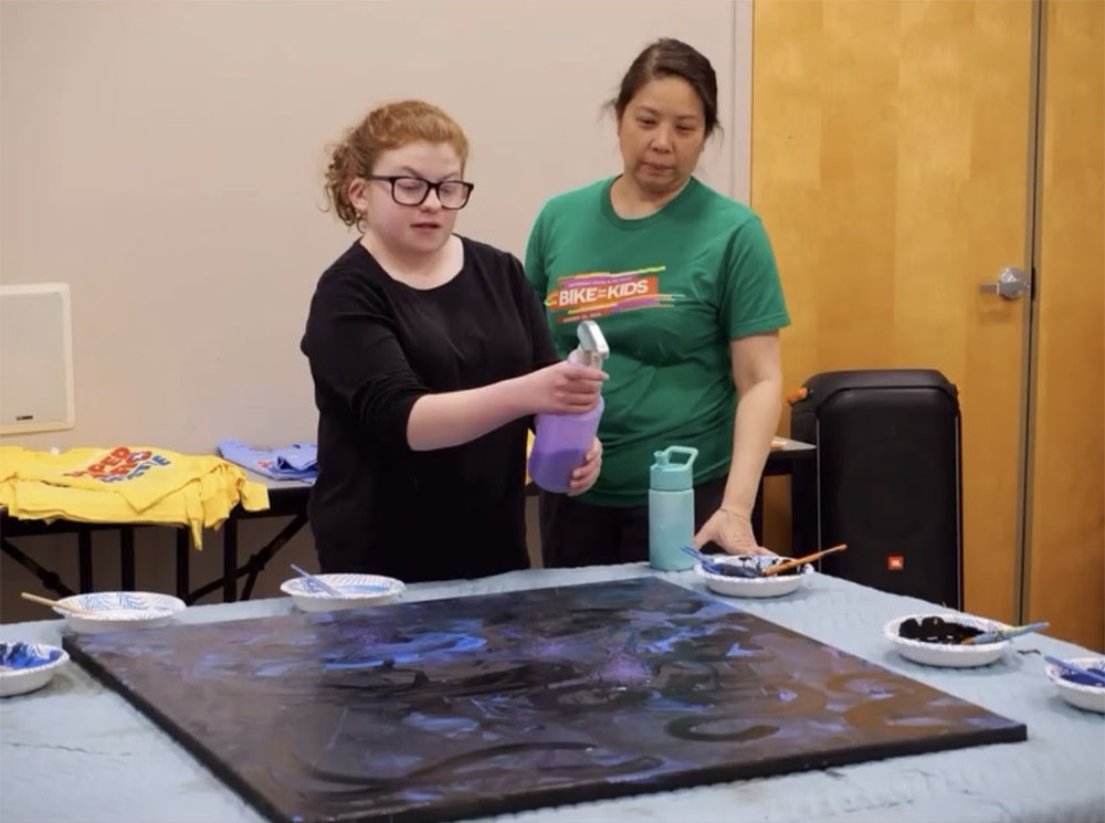 Easter Seals Painting in Action